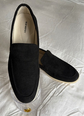 Old Money Premium Suede Loafers Black Slip-On Men s US 11 Standard Width