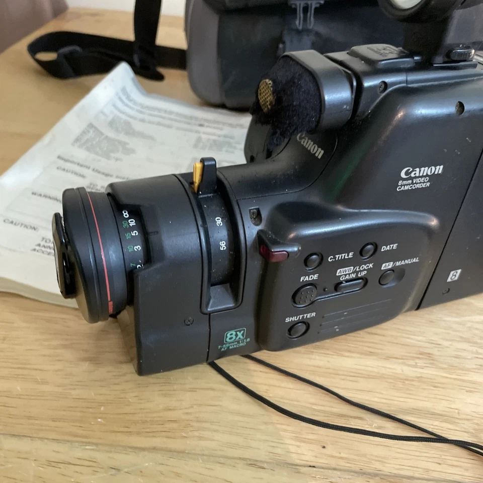 CANON 8mm VIDEO CAMCORDER CANOVISION E60 - Untested - Parts - Image 2 of 4