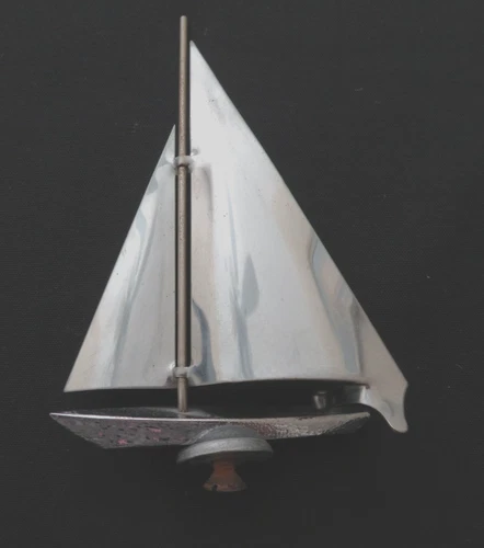 Hazel Atlas  Ships Sailboat Chrome Sail For Ashtray  With Hardware 1930's