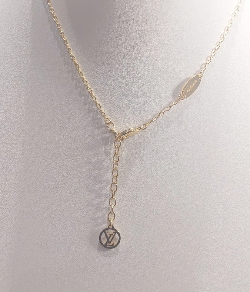 LOUIS VUITTON CRYSTAL LV NECKLACE - Box & Dust Pouch Included - Image 3 of 3