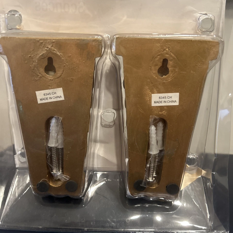 Graber Drapery Structures NEW 2 Pack Sealed Gold Sconces - Image 2 of 4