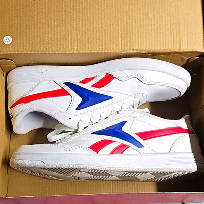 Reebok Royal Techque T Low Top Lace Up Sneakers White/Red/Blue FW7561