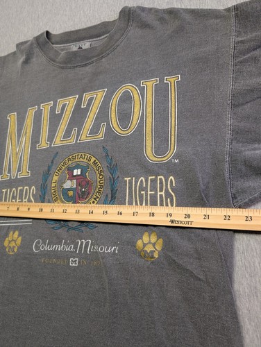 1990s Vintage Oversized T-Shirt Large Mizzoun Tiggers Columbia Missouri FOUNDED - Bild 11 von 12