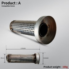 Universal Motorcycle Exhaust Muffler 51mm 2in Insert Db Killer Baffle Silencer