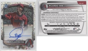 2025 Bowman Chrome Prospect Speckle Refractor /299 Ricardo Yan #CPA-RY Auto