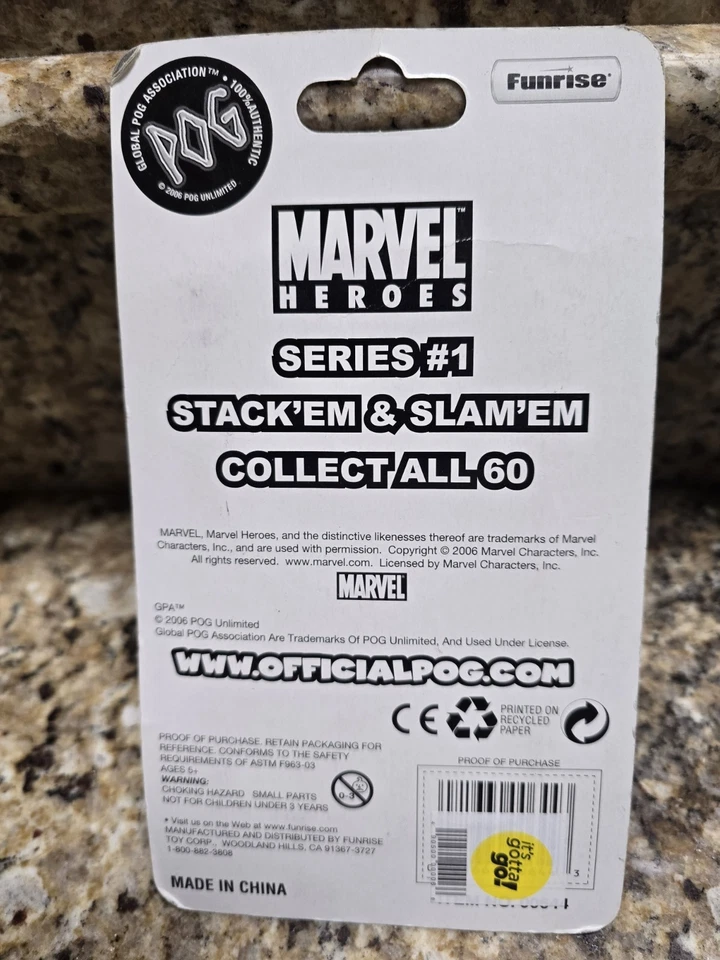 NEW 2006 Marvel Heros Series 1 Pack of POG Stack'em and Slam'em Pogs - Image 2 of 2