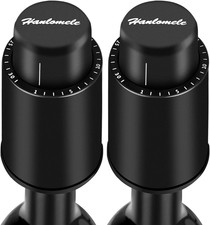 2 Pack Wine Bottle Stoppers, Reusable Wine Stoppers, Vacuum Wine Preserver with