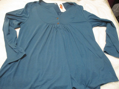 VISLILY Women's Plus Size Tops Long Sleeve Buttons Casual Shirt 14W NWT