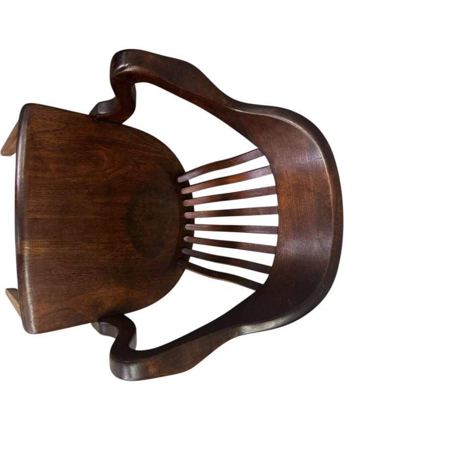 Juego de 4 sillones de oficina para banqueros/abogados de caoba - a juego #22493 Foto 4 de 4