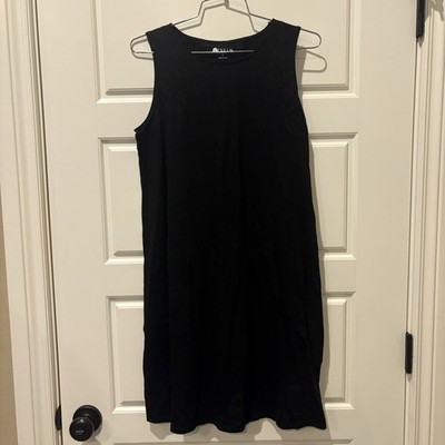 Stylus Women s Medium Black Tank Style Midi Dress, B#36
