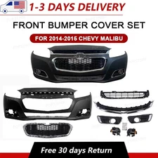 Front Bumper Cover Assembly Kit For 2014 2015 2016 Chevy Malibu LTZ LT LS