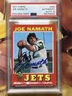 Joe Namath Auto 1971 Topps #250 Autograph 10 PSA DNA Signed Card Centered