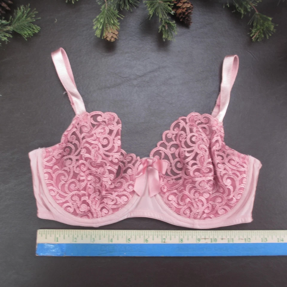 Бюстгальтер женский Victoria's Secret 34DD кружевной на косточках чистый бант белье нижнее белье - Изображение 2 из 4