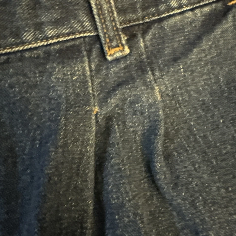 Shorts jeans Wrangler plissado pai 44 jeans carpinteiro retrô anos 90 índigo - Imagem 4 de 4