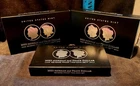 2023 Morgan and Peace Dollar Reverse Proof 2 Coin Set Lot of 3 Empty Boxes + COA