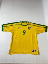 brazil national team 1998 home nike 9 ronaldo Size m