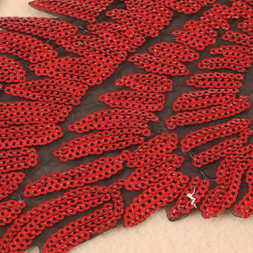 1 pair Clothes Wing Sequins Motif Applique Embroidered Iron On Patch Sticker - Picture 11 of 18