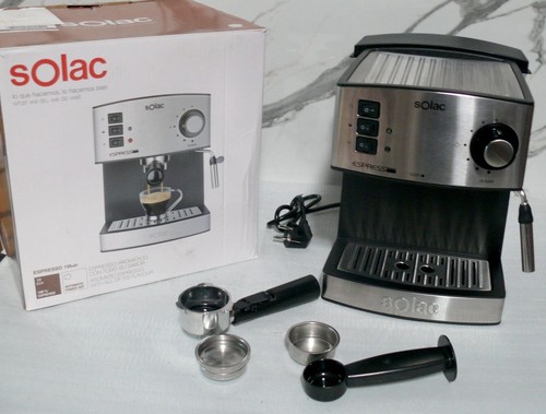 Solac CE4480 Espresso Cappuccino Pad Kaffeeautomat 19Bar 850W 1,6L Edelstahl - Bild 2 von 12
