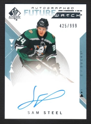 2018-19 SP Authentic ~ SAM STEEL RC ~ Future Watch AUTO #D/999 ~ Card #210