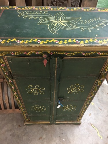 Handpainted Wooden Armoire - Picture 3 of 4