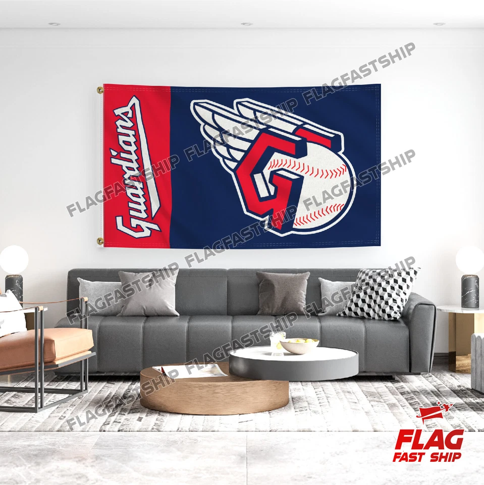 Cleveland Guardians Flag 3x5 Man Cave Banner Indians Baseball FREE Shipping - Image 2 of 4