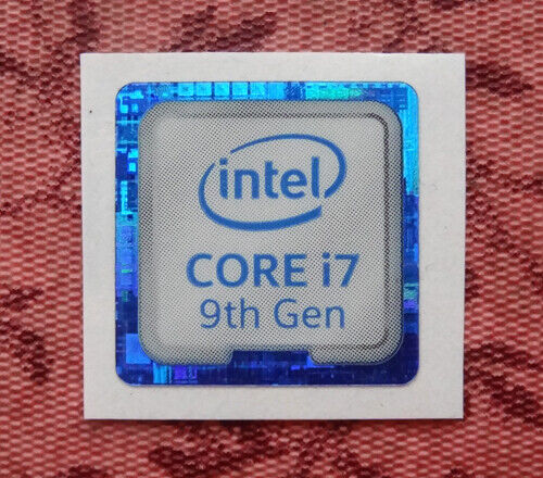 Intel Core i7 9. Generation Aufkleber 18 x 18 mm Etui Abzeichen - Bild 1 von 1