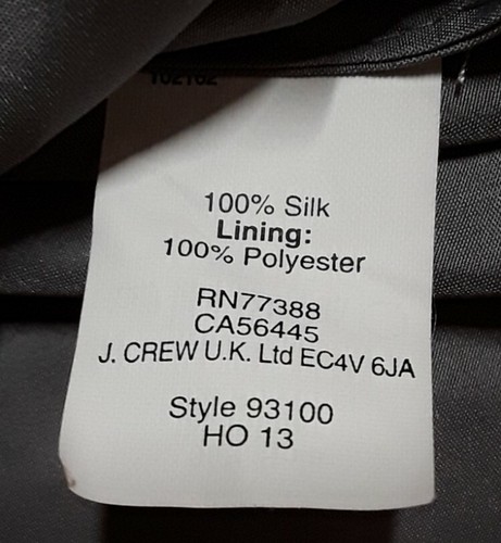 J. Crew Women Sz 6 Grey 100% Silk Sleeveless Dress With Lining 100% Polyester 22 - Picture 10 of 10