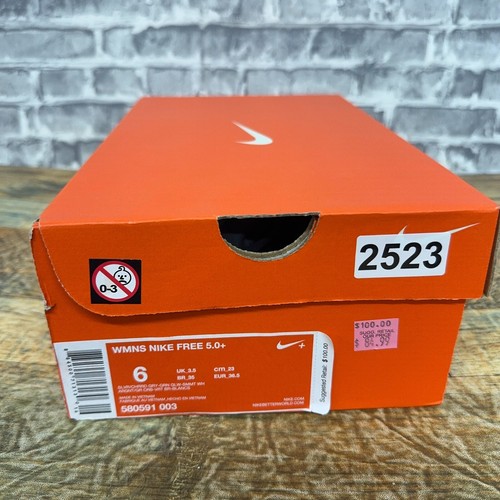 Scarpa da corsa Nike Free 5.0+ Charred grigio verde brillante 580591-003 donna taglia 6 nuova - Foto 6 di 6