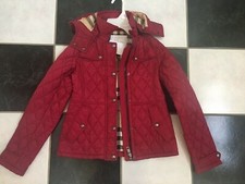 NWT 100 AUTH Burberry Big Kids Foxmoore Hooded Quilted Jacket Sz 14