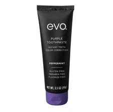 Evo Purple Toothpaste instant teeth color correction 3.5oz ( 2 pack)