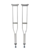 High Quality Aluminum Crutches Latex Free, Fits Adults 5'2"-5'10" Fast Shipping 