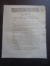 Law Prohibiting The Export Of Barley, Oats, Seed Potatoes, Vegetables ... 1792