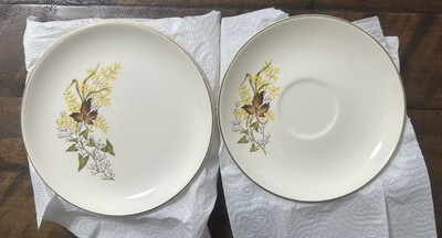 Leaf O'Gold by TAYLOR, SMITH & T (TS&T). 5 Bread & Butter Plates, 4 Saucers
