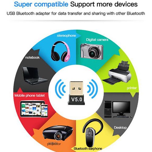 USB bluetooth 5.0 Wireless Dongle Adapter Adapter 5.0 Real PC Receiver Stere`ne - Photo 6/12