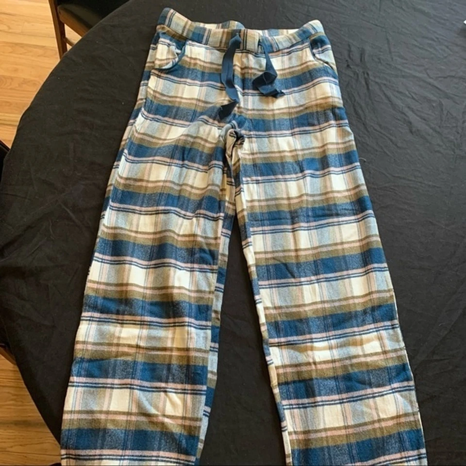 Nordstrom blue plaid pajamas M - Изображение 3 из 4