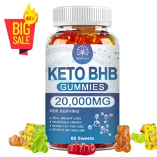 Keto BHB Diet Gummies-Fat Burner ACV Weight Loss Appetite Suppressant 20,000mg​​