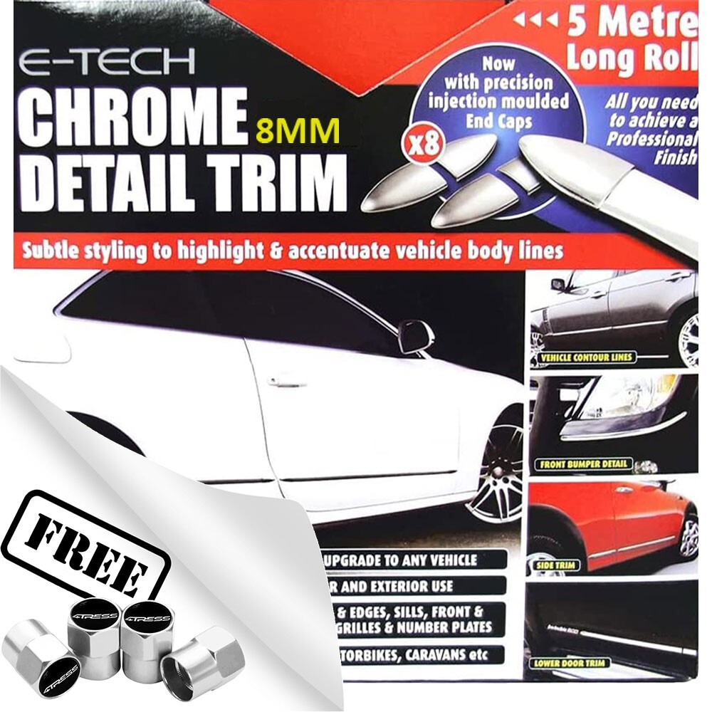 8mm 10mm 12mm Chrome Pvc Plastic Protector Molding Trim Auto Car Body