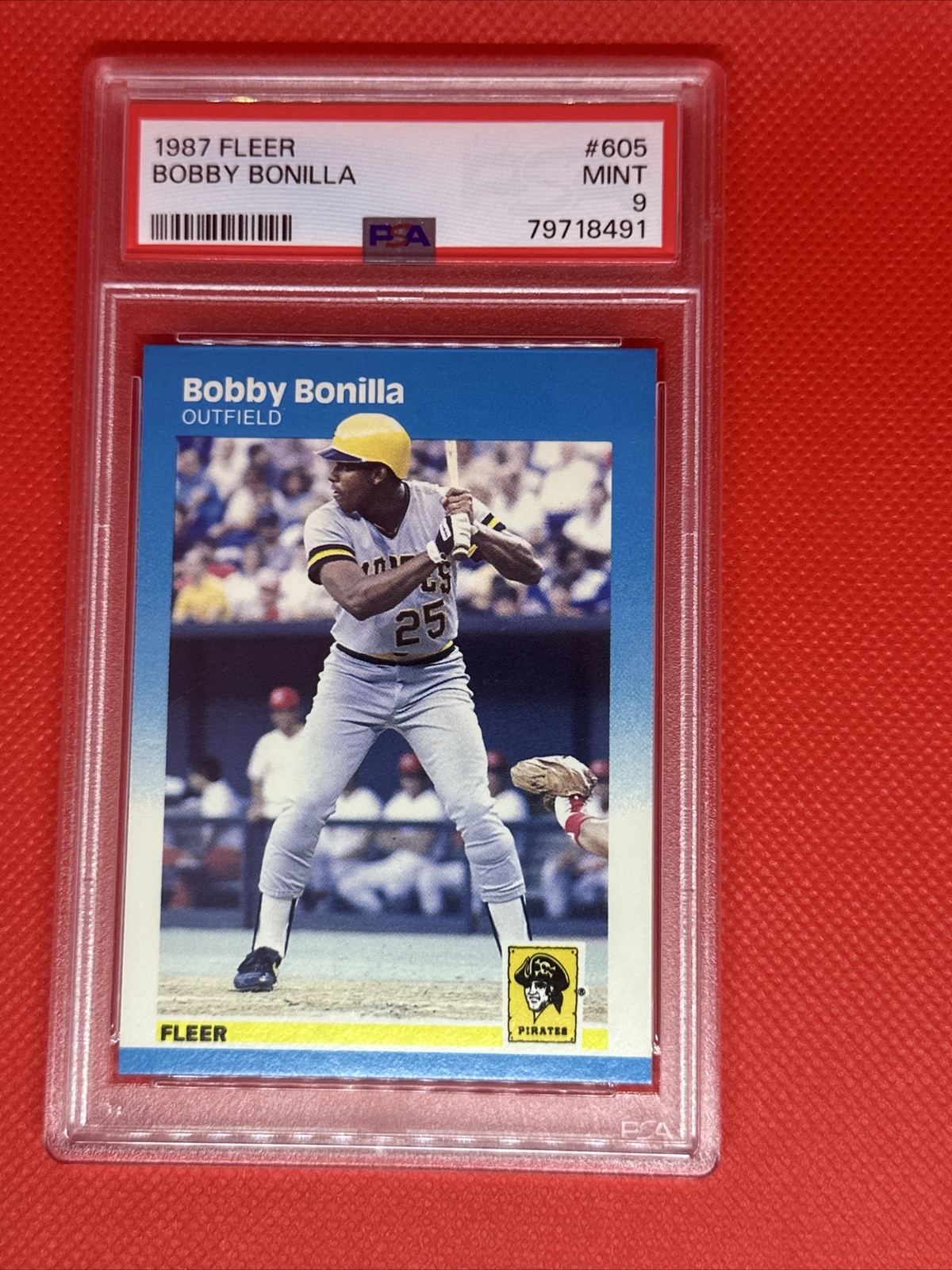 1987 Fleer - #605 Bobby Bonilla (RC) PSA 9 Mint