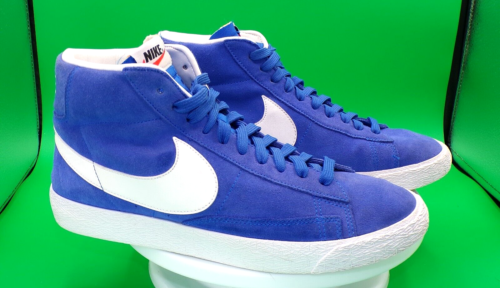 2016 MENS NIKE BLAZER MID '77 DEEP ROYAL BLUE SUEDE WHITE SAIL BLACK SHOES 10