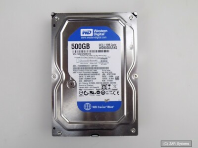 WD Blue WD5000AAKS HDD Festplatte 500GB, 3.5 Zoll, 7200rpm, 16MB, 3Gb/s, BULK