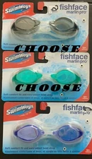 SwimWays Fishface Marlin Pro Swim Goggles 12+ years,soft/comfort Choice of Color