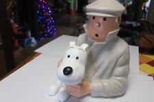 Tintin Hergé Sculpture Tintin en Amérique Buste Tintin 41 cm Hergé (Aroutcheff)