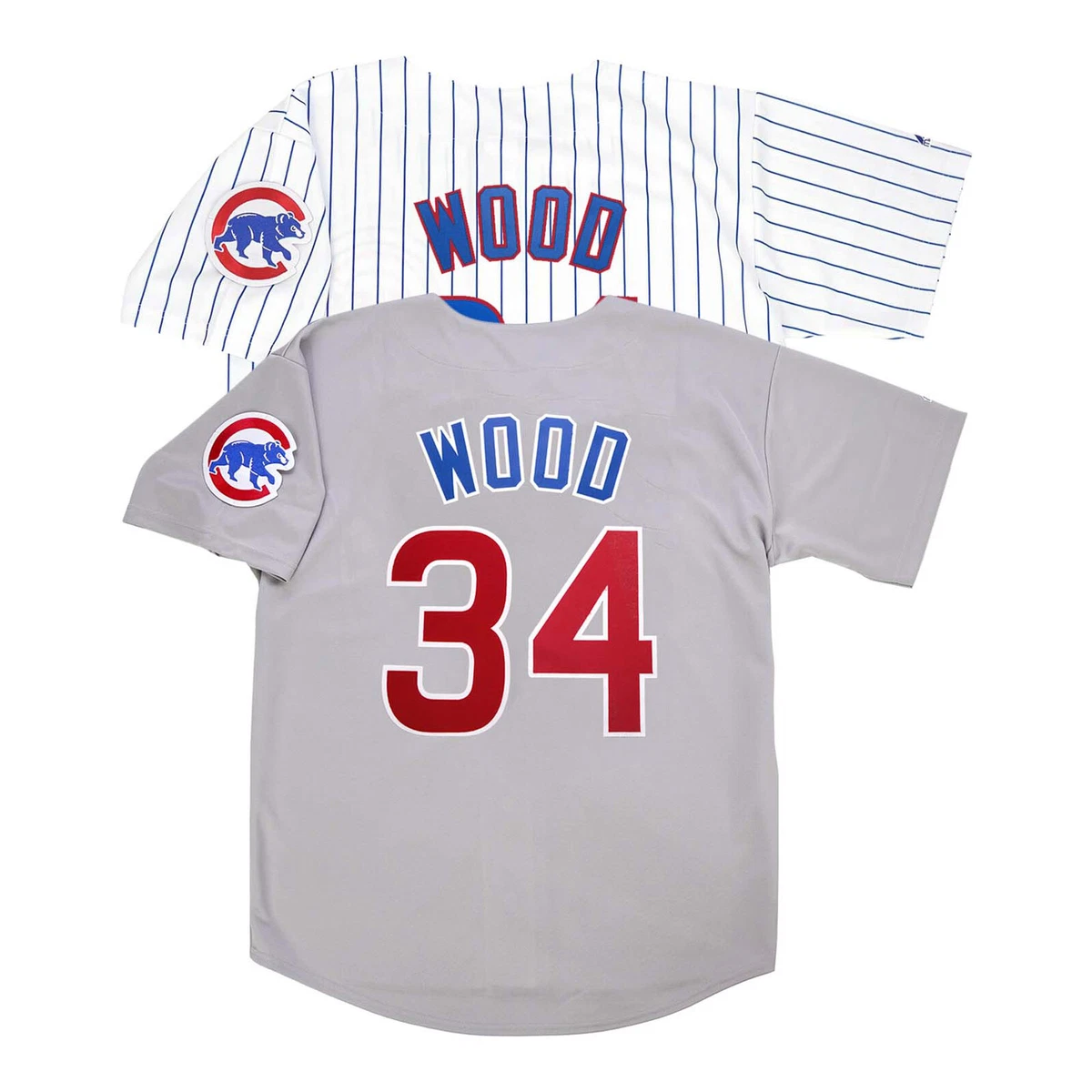 Kerry Wood Chicago Cubs Home White & Road Grey Men's Jersey w/  Patch