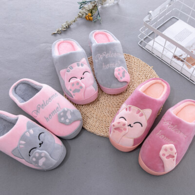 Womens Winter Slippers Cozy Faux Fur Comfort Slip On House Shoes Indoor US  Size