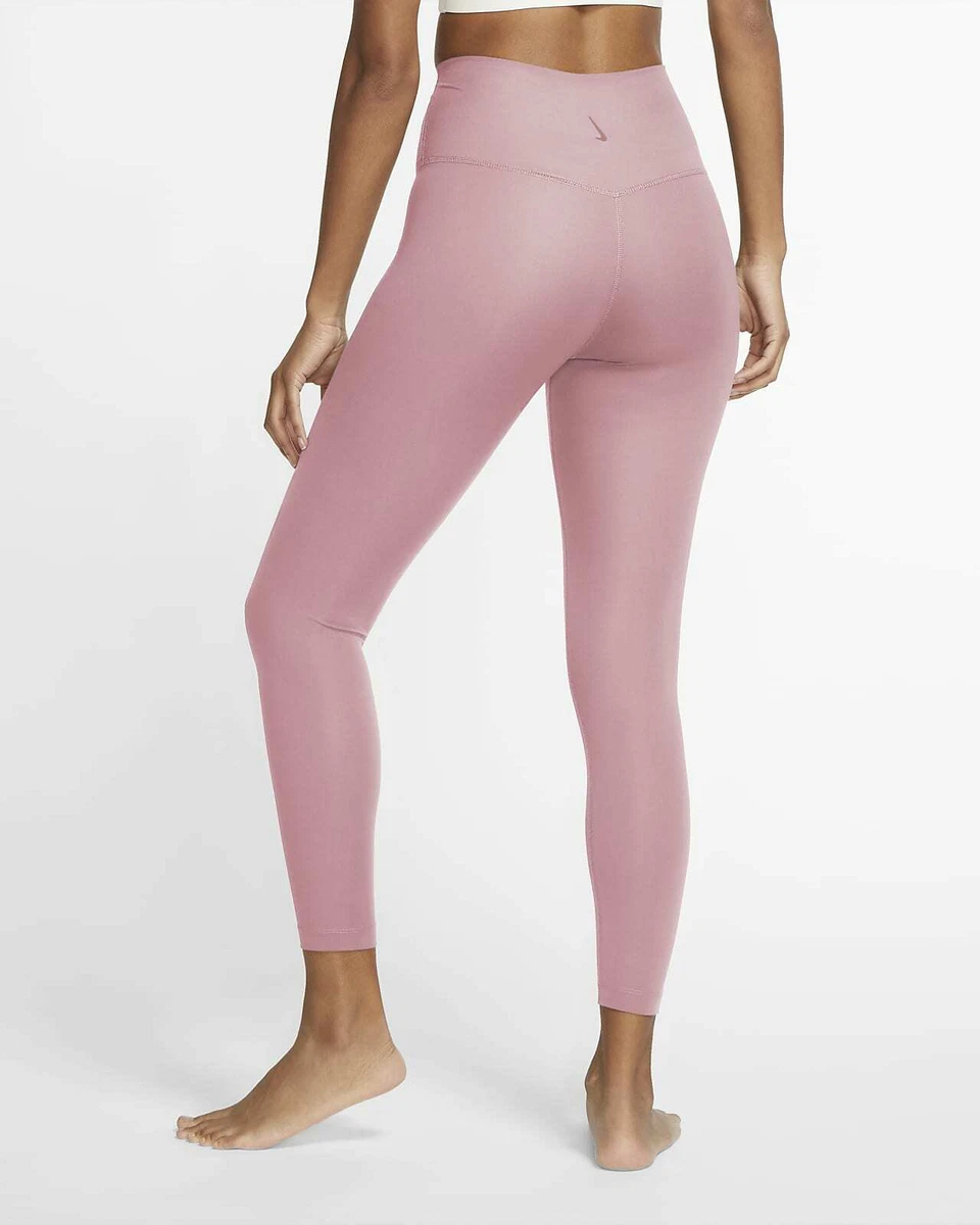 Nike Women's 7/8 High Rise Dri-FIT Leggings Pink CU5293-630 Yoga Hidden  Pocket