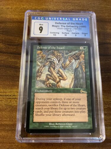 MTG✨DEFENSE OF THE HEART✨Urza’s Legacy CGC QUAD 9’s++ MINT RARE Guay Art POP 2 ! - Picture 5 of 9