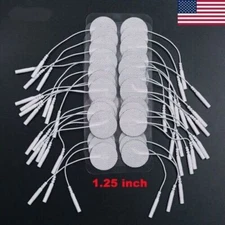 36 Replacement Electrode Pads for Massagers Units 1.25'' Round White Cloth USA