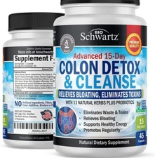 Colon Cleanser Detox for Weight Loss 15 Day Cleanse, Constipation Relief, 45 ct