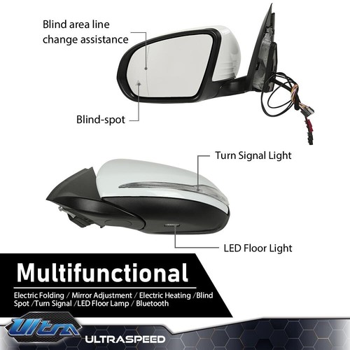 Left Side Mirror Heated Blind Spot Fit For 2016-2021 Mercedes GLC Class GLC300 - Picture 2 of 12