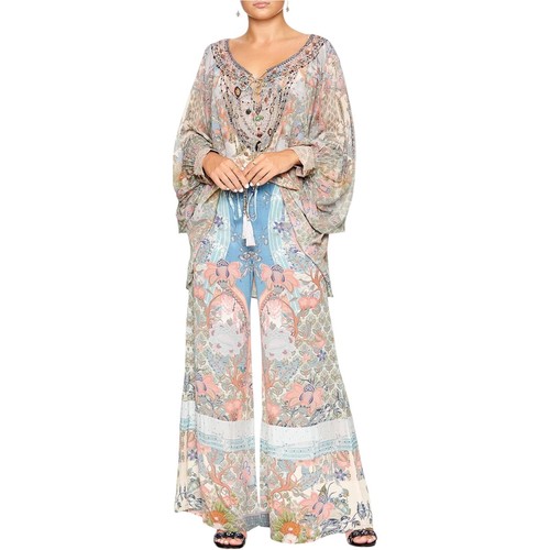 Camilla Blanche's Blessings Pants Size M AU 12/US 8 Print Silk Wide Leg Trouser